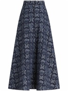 ETRO - Embroidered Denim Midi Skirt