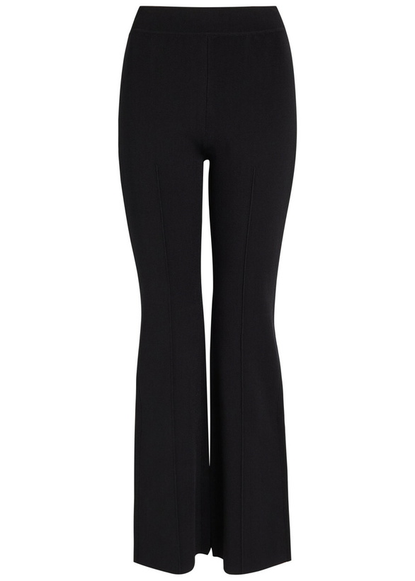 Photo: Simkhai Ashlon Flared-leg Stretch-knit Trousers Black