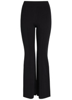 Simkhai Ashlon Flared-leg Stretch-knit Trousers Black