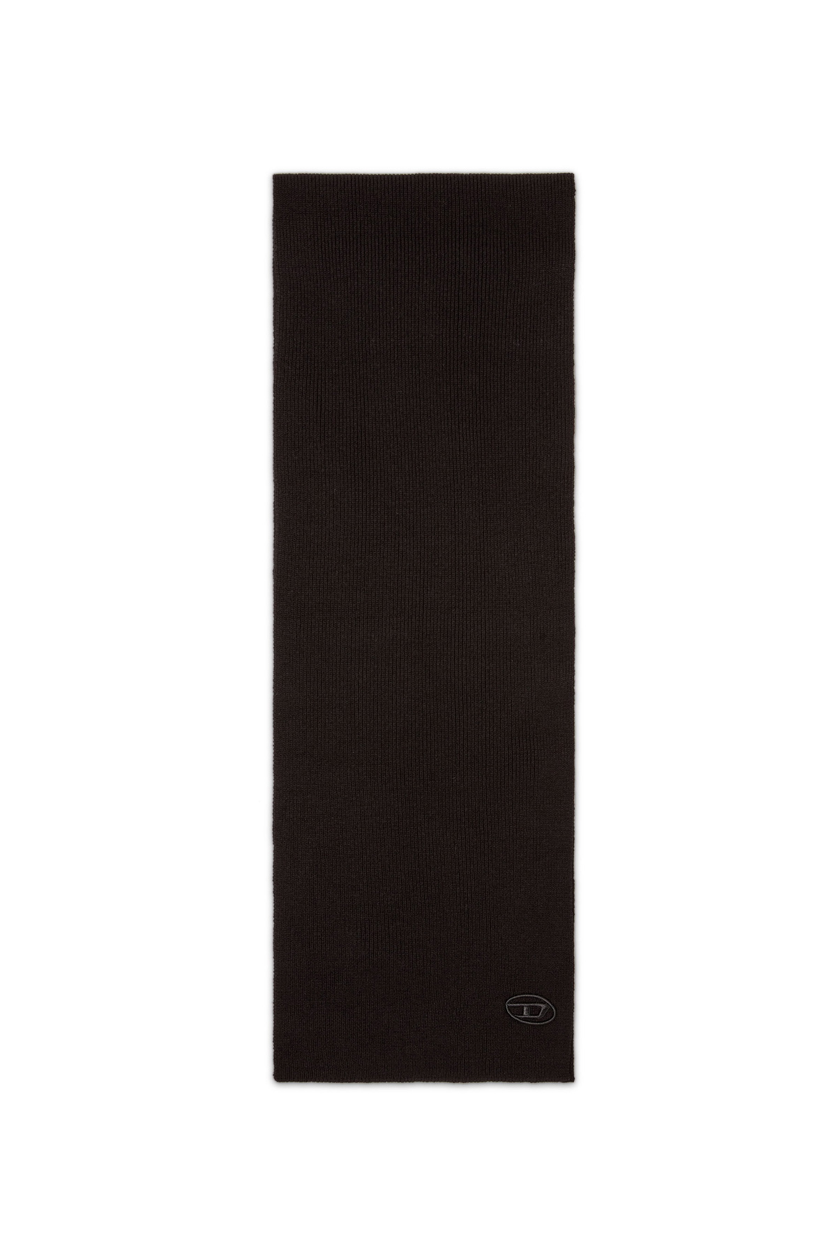 Diesel Ribbed wool-blend scarf - Scarf - Unisex - Black