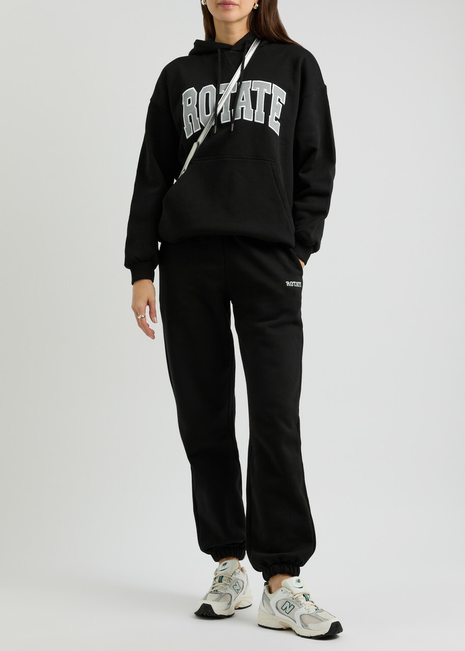 Rotate Sunday Logo Cotton Sweatpants Black