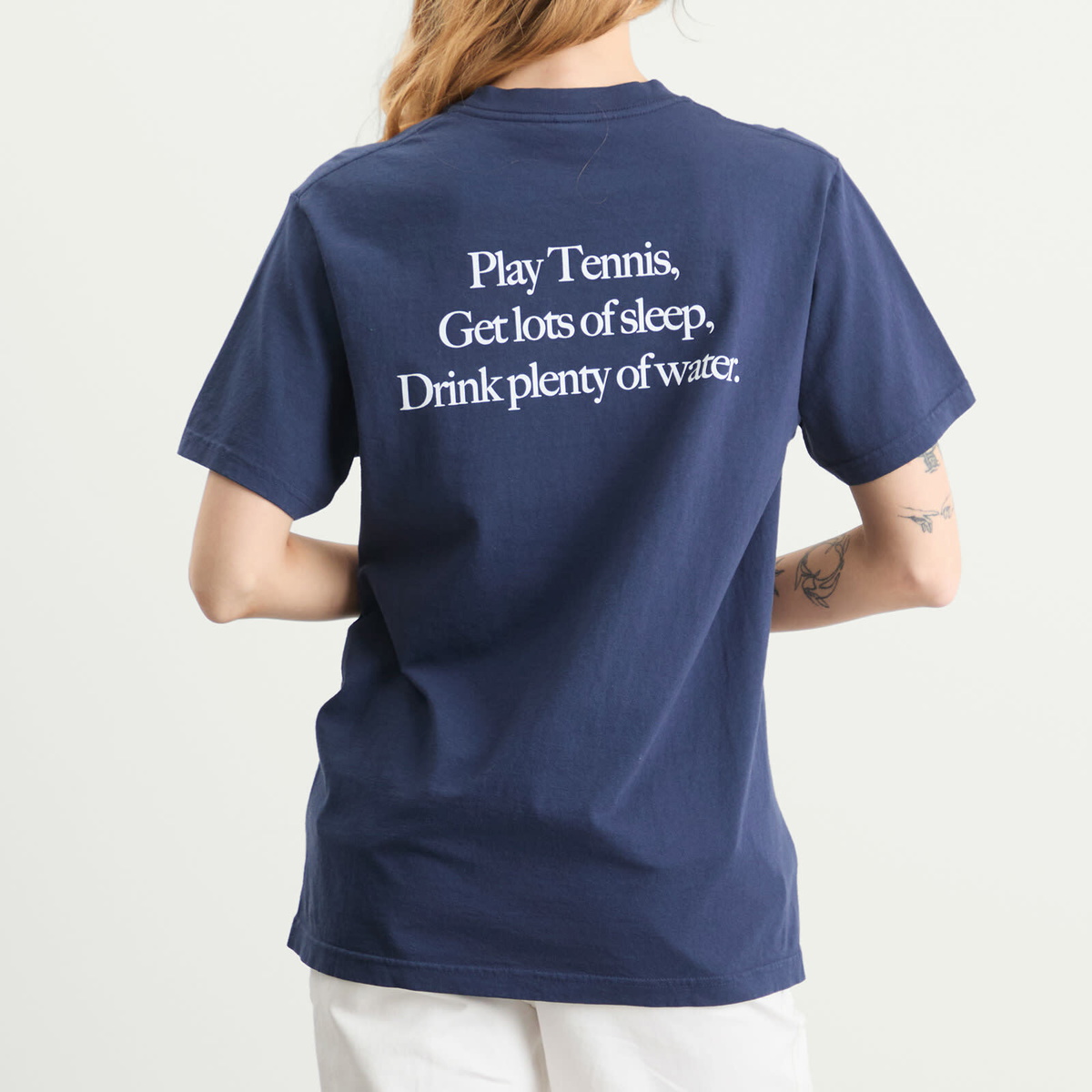Sporty & Rich Women's Play Tennis T-Shirt in Dark Navy