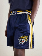 Human Made - Straight-Leg Logo-Embroidered Cotton-Blend Shorts - Blue