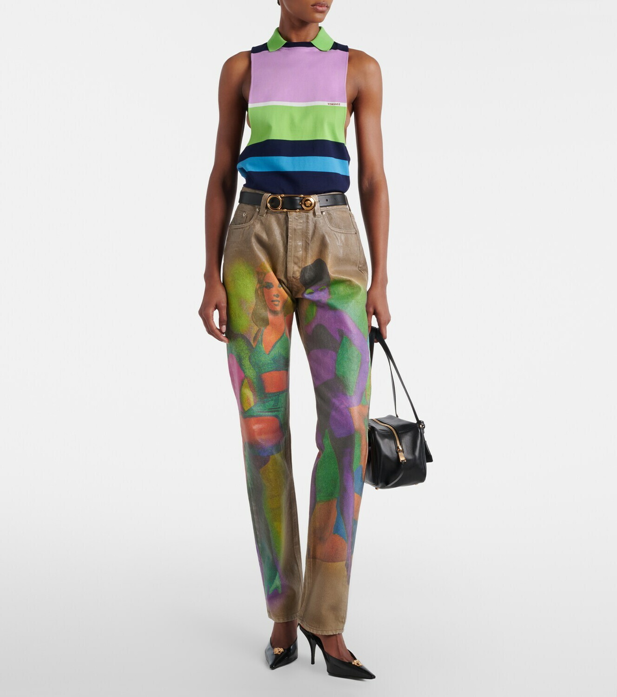 Versace Printed straight jeans
