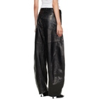 R13 Black Janine Barrel Leather Pants