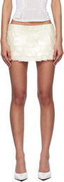 Fancì Club Off-White Seashell Miniskirt