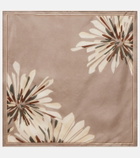 Brunello Cucinelli Floral silk twill scarf