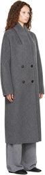 LISA YANG Gray Doublé Shawl Coat