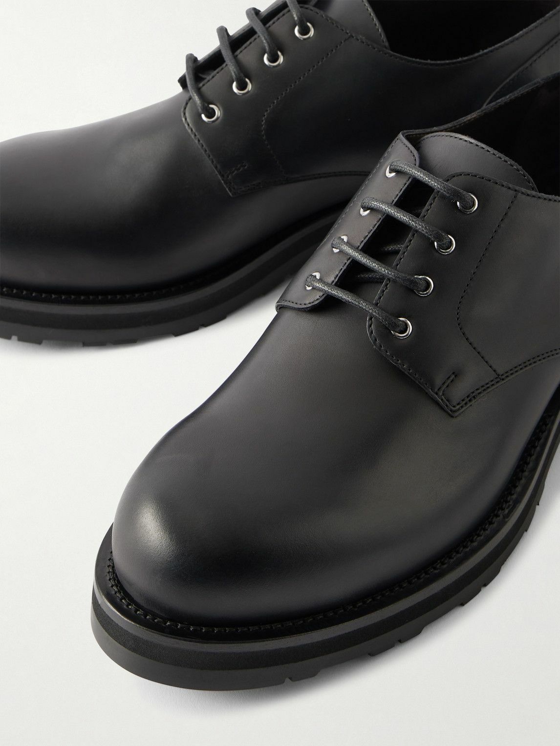 The Row - Leather Derby Shoes - Black