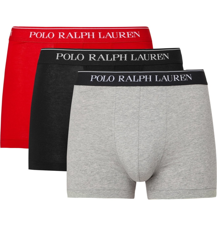 Photo: Polo Ralph Lauren - Three Pack Stretch-Cotton Jersey Boxer Briefs - Multi