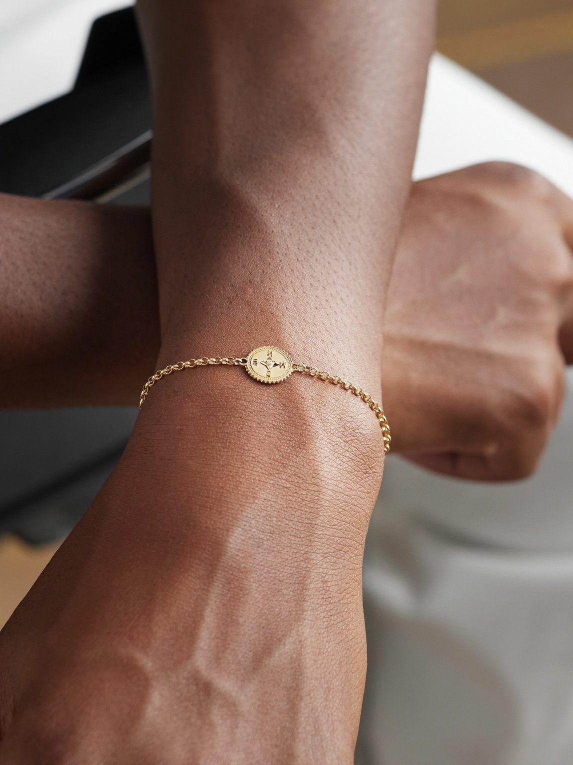 Foundrae - Internal Compass 18-Karat Gold Diamond Bracelet - Gold