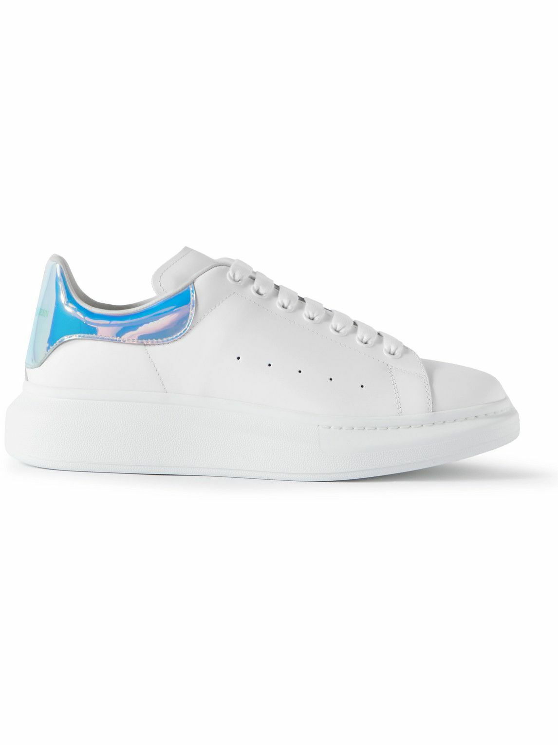 Alexander McQueen - Exaggerated-Sole Leather Sneakers - White Alexander ...