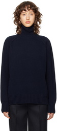 Róhe Navy Raglan Turtleneck