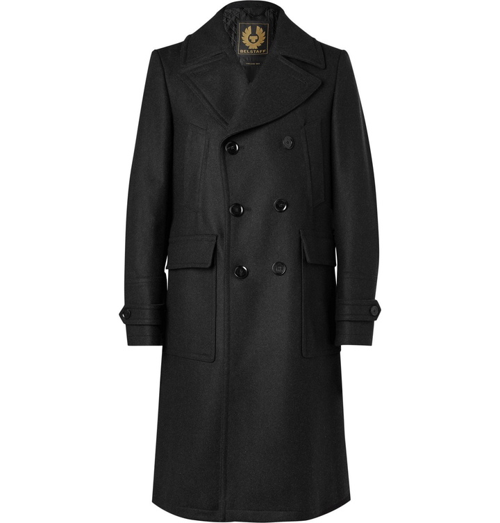 Photo: Belstaff - New Mildford Double-Breasted Padded Wool-Blend Overcoat - Gray