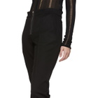 Yang Li Black Slim Exposed Zip Trousers