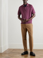 Piacenza Cashmere - Silk and Cotton-Blend Polo Shirt - Purple