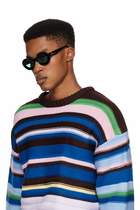 LOEWE Black Paula's Ibiza Oval Sunglasses