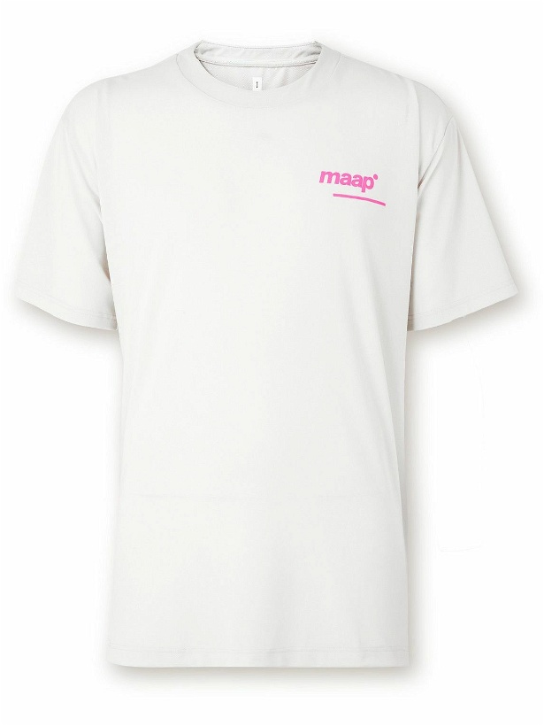 Photo: MAAP - Training Logo-Print Stretch Recycled-Jersey Cycling T-Shirt - White