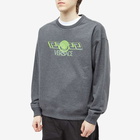 Versace Men's Greek Band Logo Crew Sweat in Dark Grey Melange