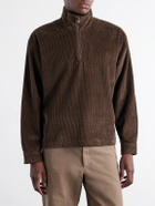Aimé Leon Dore - Cotton-Corduroy Zip-Up Sweatshirt - Brown