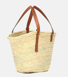 Loewe - Large leather-trimmed basket tote