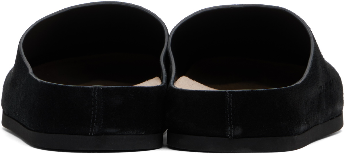 Common Projects Black Suede Clog Loafers