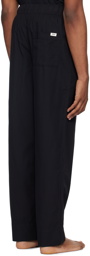 Tekla Black Drawstring Pyjama Pants