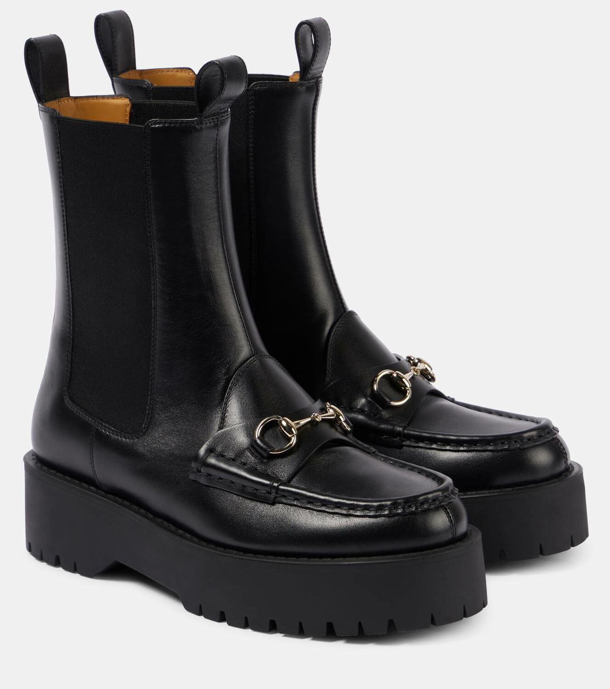 Gucci leather chelsea boots hotsell