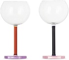 Sophie Lou Jacobsen Multicolor Bilboquet Wine Glass Set