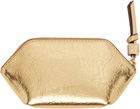 GANNI Gold Bou Crushed Coin Pouch