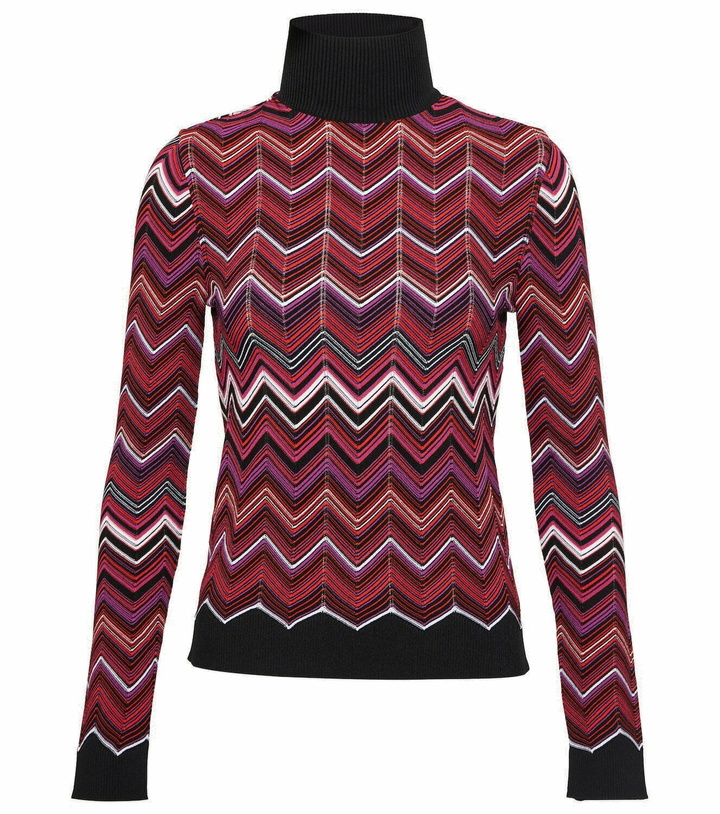 Photo: Missoni Zig-zag knit turtleneck sweater