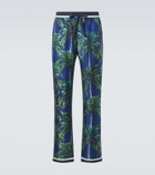 Dolce&Gabbana Printed silk twill straight pants