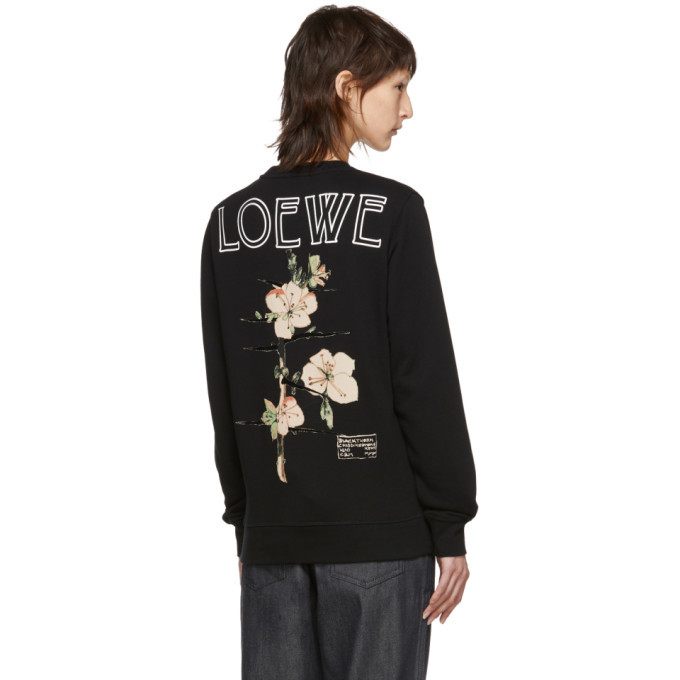 Loewe Black Botanical Sweatshirt Loewe