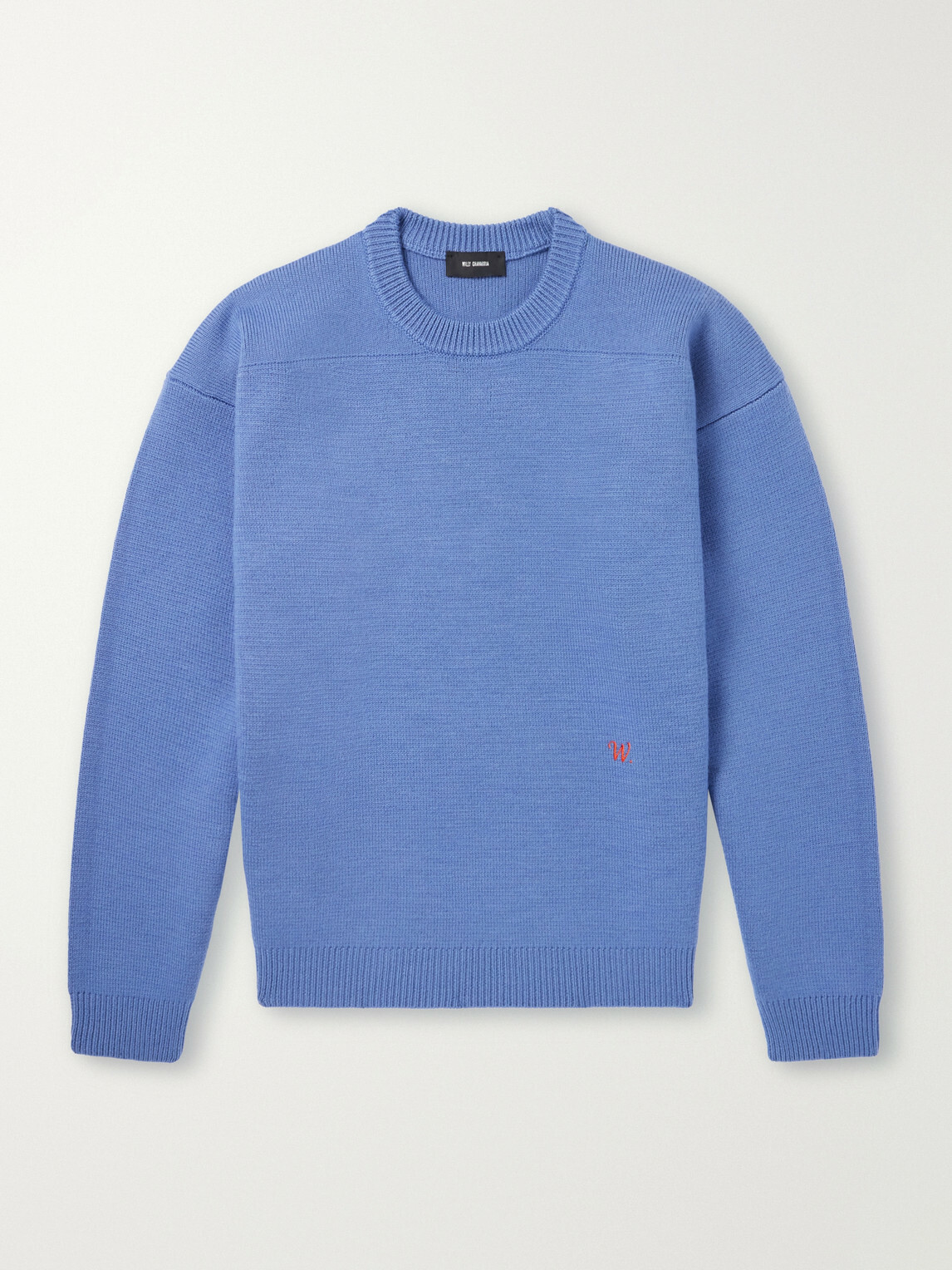 Willy Chavarria - Embroidered Wool Sweater - Blue