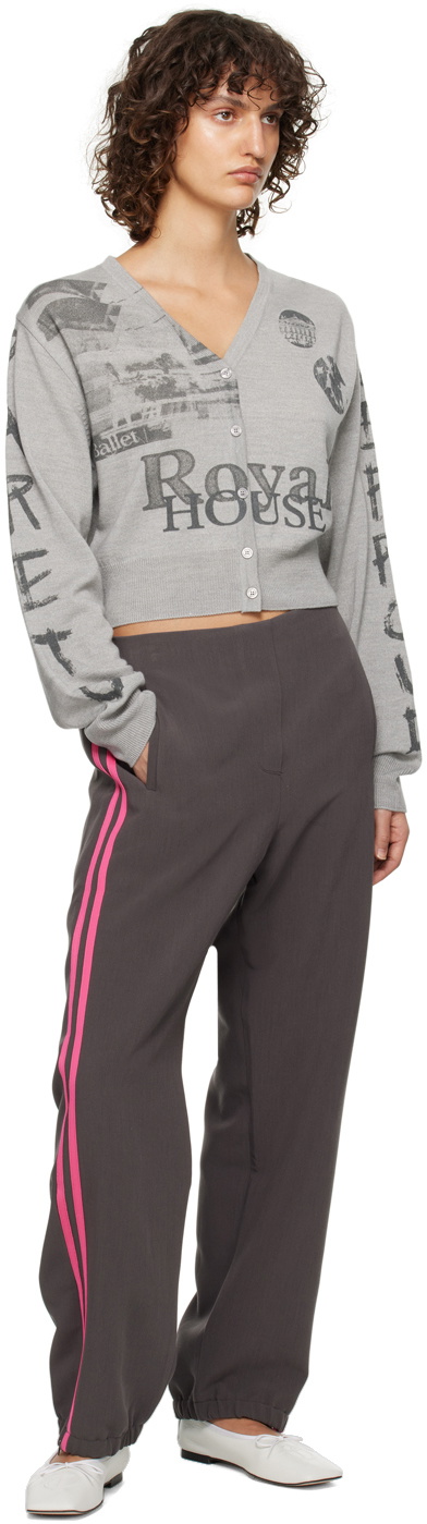 TheOpen Product Gray Collage Cardigan