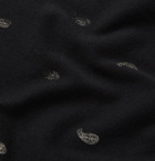 Saint Laurent - Printed Distressed Cotton-Jersey T-Shirt - Men - Black