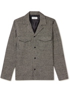 Officine Générale - Judas Camp-Collar Houndstooth Cotton and Wool-Blend Tweed Jacket - Gray