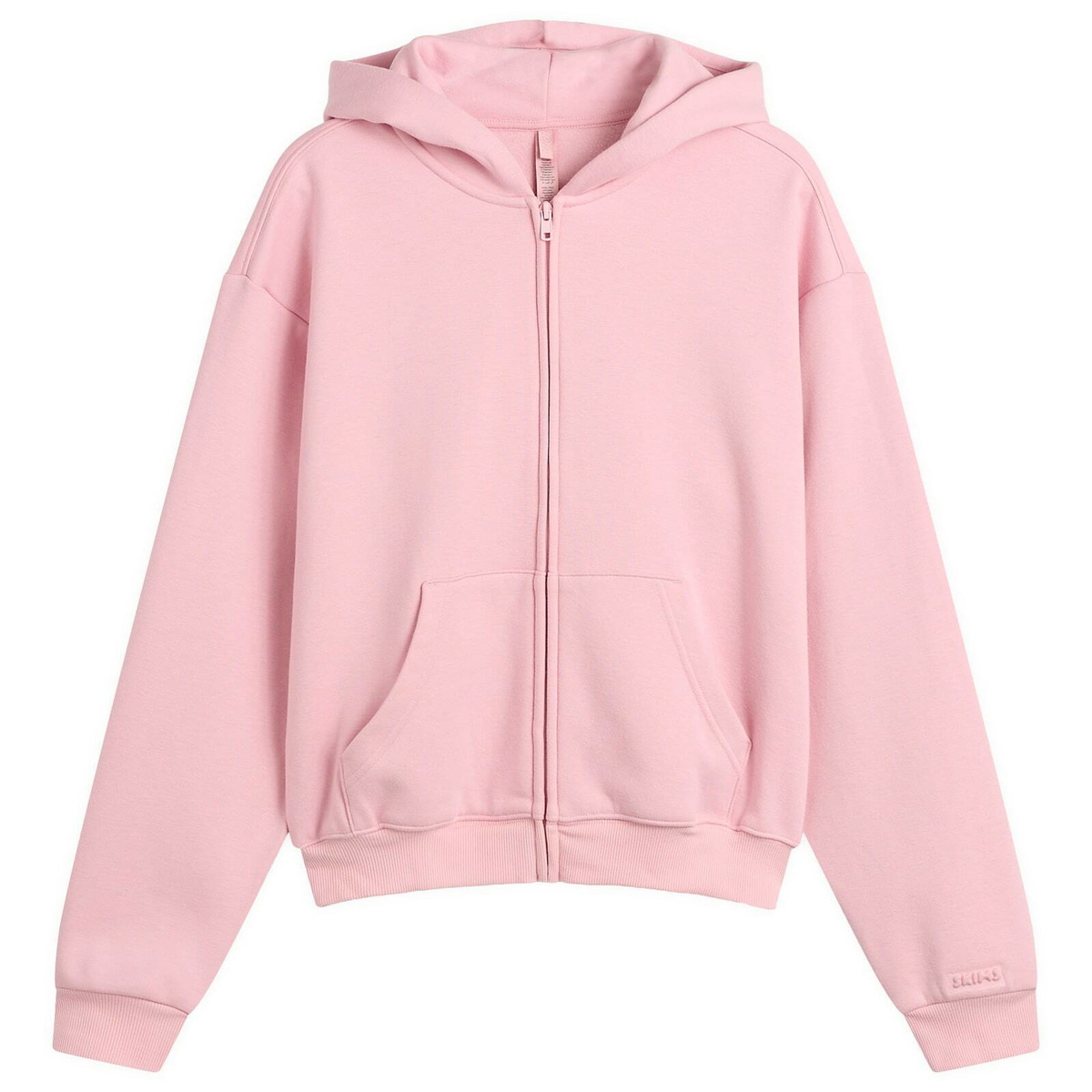 SKIMS Women's Cotton Fleece Classic Zip Up Hoodie in Halite