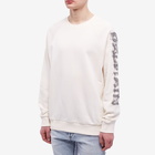 Balmain Men's Charcoal Logo Crew Sweat in Beige/Black