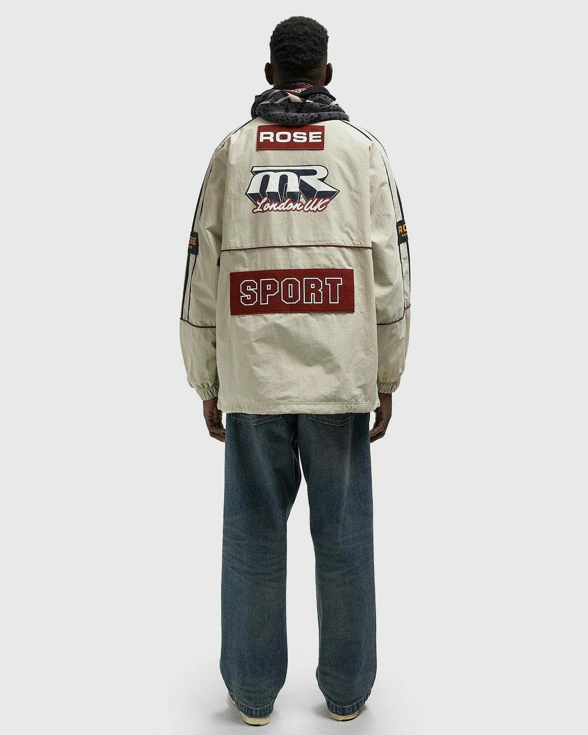 Martine Rose HOCKEY PULLOVER White Mens Half-Zip