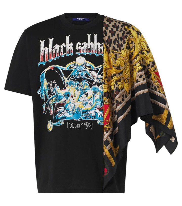 Photo: Junya Watanabe Black Sabbath caped cotton jersey T-shirt