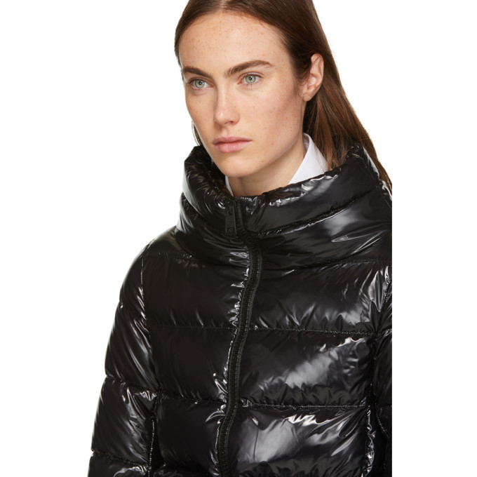 Herno Black Three-Quarter Sleeve Down Jacket Herno