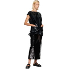 Simone Rocha Black Boxy Peplum Bow Detail Blouse