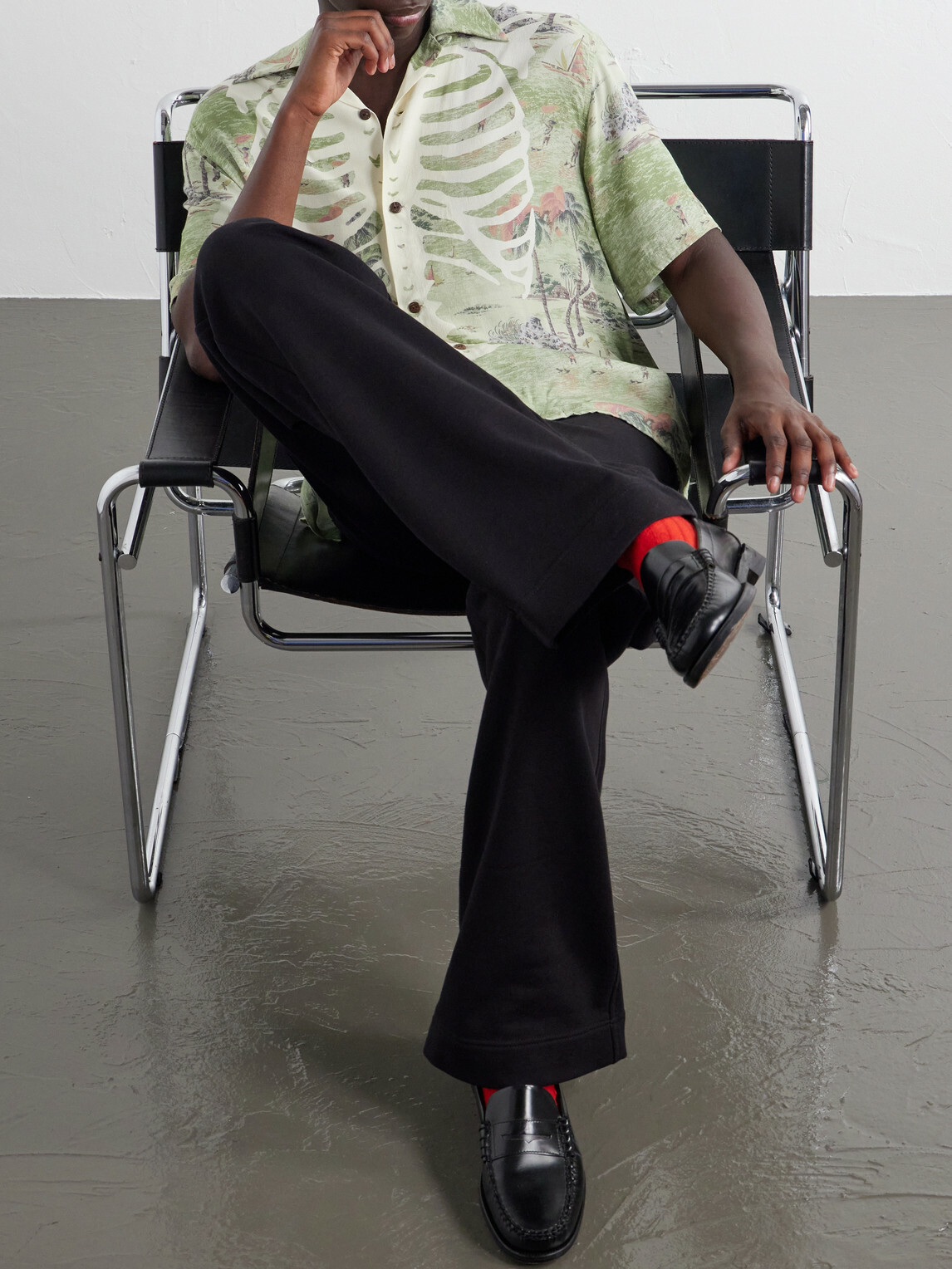 KAPITAL - Aloha Convertible-Collar Printed Woven Shirt - Green