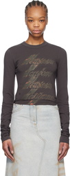 We11done Gray Spark Long-Sleeved T-shirt