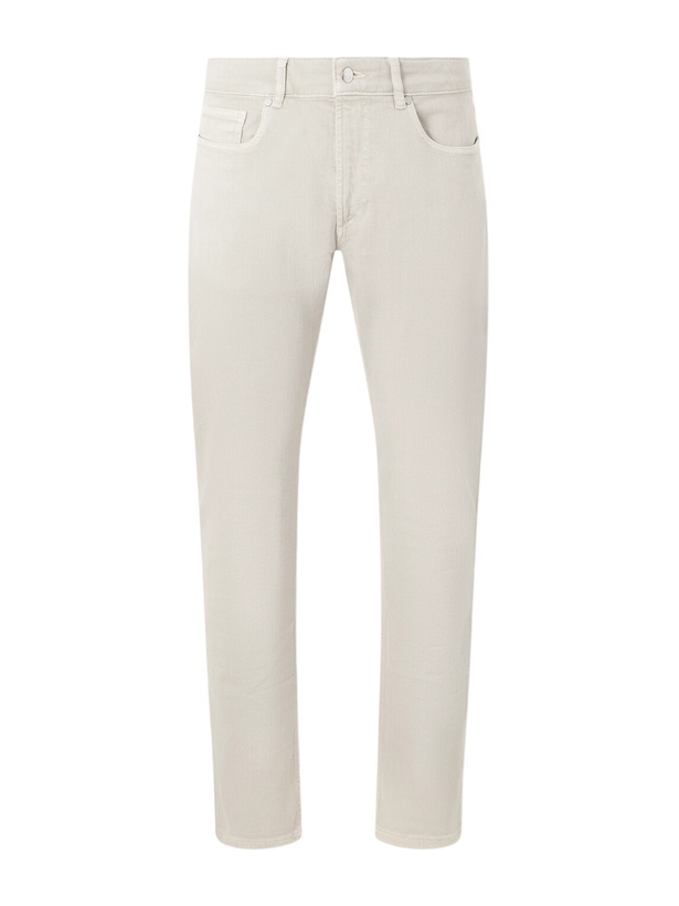 Photo: Peter Millar - Fairfield Straight-Leg Garment-Dyed Jeans - Neutrals