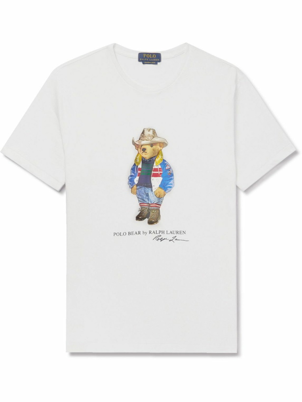 Photo: Polo Ralph Lauren - Logo-Print Cotton-Jersey T-Shirt - White