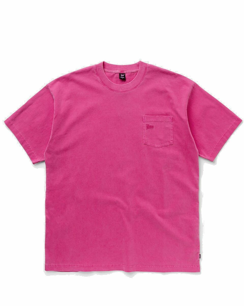 Photo: Patta Basic Washed Pocket T Shirt Pink - Mens - Shortsleeves