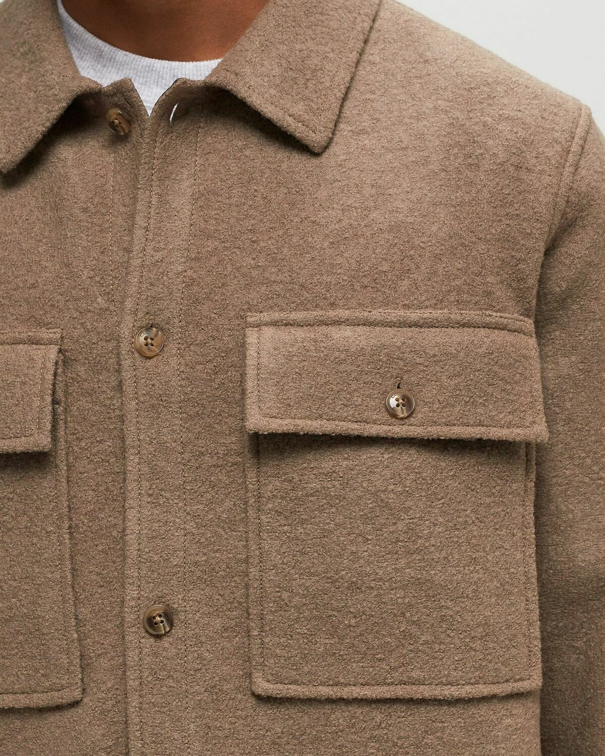 CLOSED UTILITY SHIRT Beige Mens Overshirt
