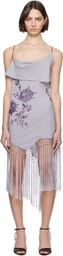 Conner Ives Purple Demi-Couture Piano Shawl Minidress
